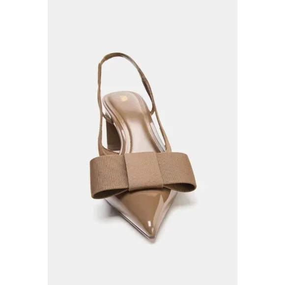 ZARA BOW SLINGBACK HEELS - Picture 6 of 7